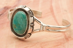 Genuine Sierra Nevada Turquoise Sterling Silver Bracelet